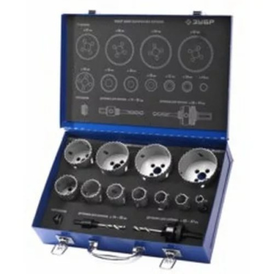 Набор коронок биметаллических  ЗУБР ЭКСПЕРТ 20-60  мм, 6 шт.уп.