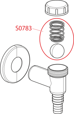Обратный клапан для стиральной машины белый наружный  APS2  ALCAPLAST