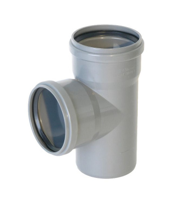 Тройник DN 75/75x87мм HTEA Ostendorf (Цвет серый)           113040