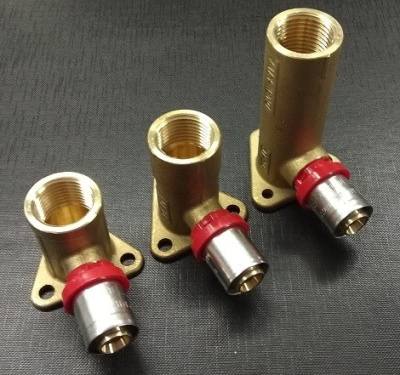 Водорозетка 16 х 1/2" пресс H= 40 мм TIEMME Внутренняя резьба  Металлопластик 1650021              