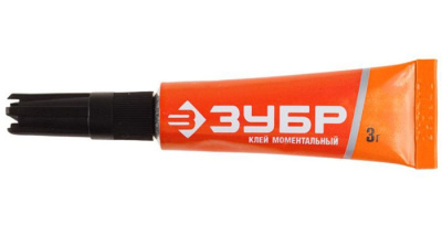 Моментальный клей-гель ЗУБР , суперклей 10 секунд с возможностью коррекции, 3 г на мультикарте.
