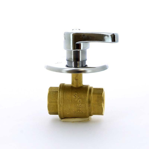 138 Кран шаровый 1/2" вн.-вн со штоком под штукатурку хром. ручка ITAP