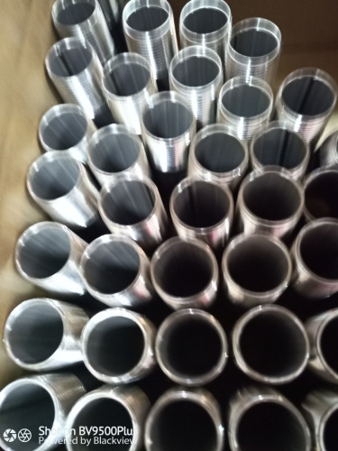 Ниппель длинный L 100 (из них 15 резьба) мм приварной Ду 65 (76,1 мм) AISI 304 из нерж. стали.