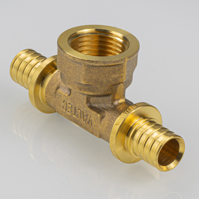 Фитинг аксиальный – Тройник надвижной  вн. резьба 20(2,8)x3/4"х20(2,8) VALTEC VTm.432.G.200520