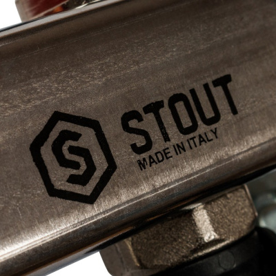 Коллекторный блок STOUT с расходомерами 1"х 9 вых x 3/4" SMS-0927-000009 нержавеющая сталь