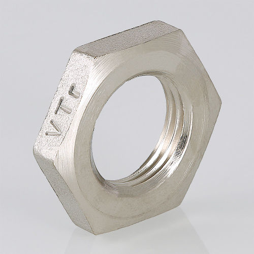 Контргайка ГОСТ 1/2" никелированная латунь                                     VTr.656.N.0004 VALTEC