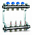 Коллекторная группа  HKV 2013А-50VA  1х 3/4" х 9 контура WATTS из нержавеющей стпали