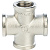 Фитинг  STOUT Крестовина 1/2  SFT-0031-000012 внутренняя резьба латунь никелированная