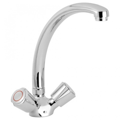 112 METALLICA  Смеситель для мойки, излив 210 мм. с классической кран-буксой MOFEM