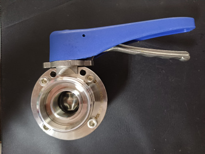 Затвор дисковый EPDM нар-нар резьба 1/2" Dn 15 PN8 AISI 304L нержавеющей стали