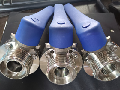 Затвор дисковый EPDM нар-нар резьба 3/4" Dn 20 PN8 AISI 304L нержавеющей стали