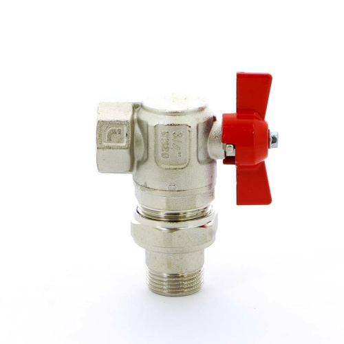 298 Кран шаровый со сгоном угловой НВ 3/4" бабочка ITAP IDEAL  