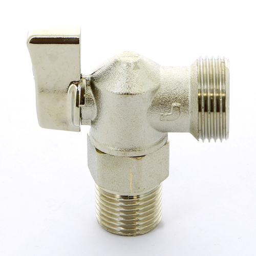 392 Кран шаровый НН  1/2"x3/4" угловой для подкючения приборов бабочка ITAP   