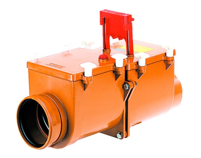 HL 715.2 DN 160 2-х камерный канализ. затвор с ручной фиксацией одной заслонки в закрытом состоянии