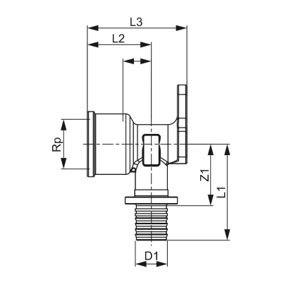 TECEflex Водорозетка с внутренней резьбой, 25 х 3/4", бронза 708613