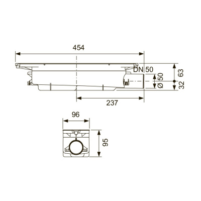 Сифон TECEdrainprofile "стандартный" DN50, боковой слив 673002