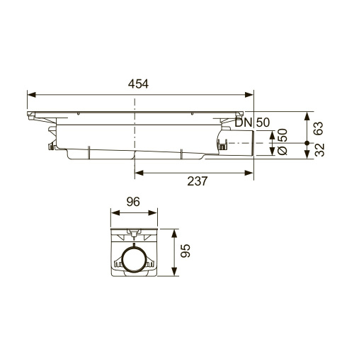 Сифон TECEdrainprofile "стандартный" DN50, боковой слив 673002