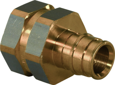 Соединение Q&E внутренняя резьба 16 х 1/2" ЛАТУННЫЙ  UPONOR, PE-Xa Q&E   Штуцер