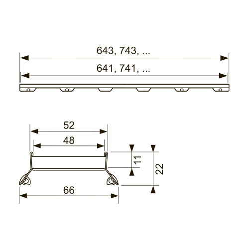 Лоток-основа для плитки 1500 мм, TECEdrainline "plate II" для установки в корпус канала 601572