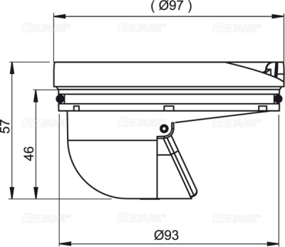 Гидрозатвор сухой APV0030 ALCAPLAST