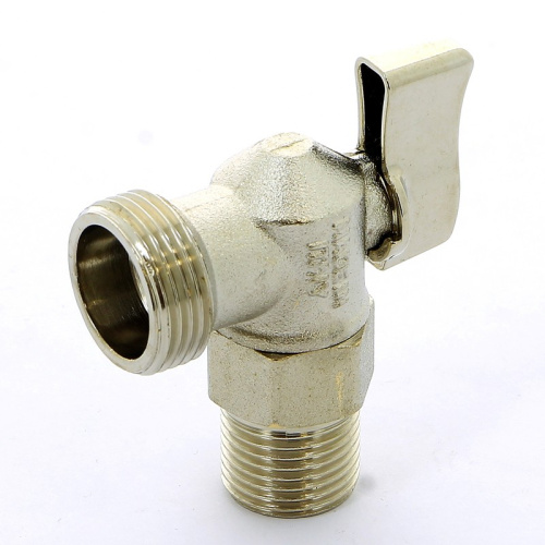 392 Кран шаровый НН  1/2"x3/4" угловой для подкючения приборов бабочка ITAP   