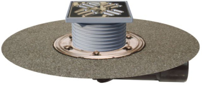 HL 80H DN 50/75 Трап для балконов и террас с гидроизоляц. полимебитумным полотном решетка 115х115