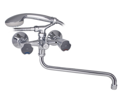 604 NOVA  Смеситель для ванны-умыв. излив 300 мм. с держат. с классической кран-буксой MOFEM