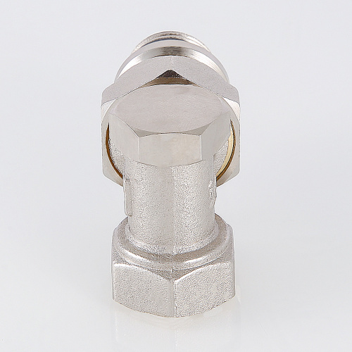 Клапан НАСТРОЕЧНЫЙ угловой  1/2"  со сгоном. Резьба внутренняя - наружная VALTEC (c доп.уплотнением)