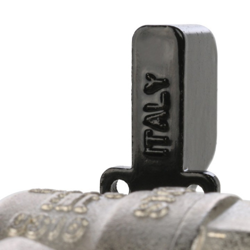 Полнопроходной шаровый кран со сгоном угловой  1/2" ручка бабочка резьба внутренняя - наружная STOUT