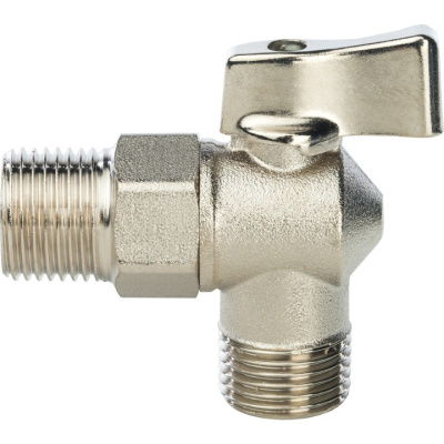 Кран шаровой  угловой  1/2"x1/2" резьба наружная - наружная STOUT SVB-0059-001212