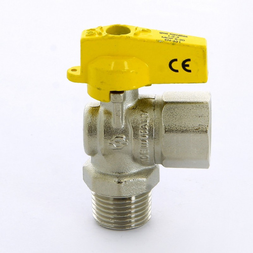 Газовый шаровый кран угловой флажок  1/2'' NORMGAS нар-внутр. резьба