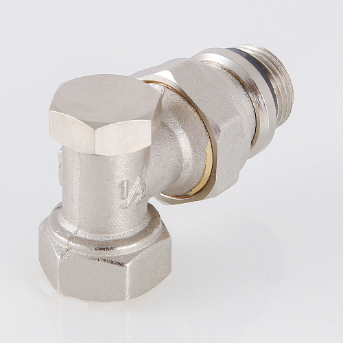 Клапан НАСТРОЕЧНЫЙ угловой  1/2"  со сгоном. Резьба внутренняя - наружная VALTEC (c доп.уплотнением)