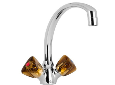 106 STELLA  Смеситель для мойки, излив 180 мм.с классической кран-буксой MOFEM