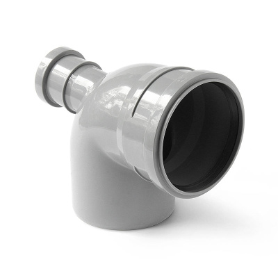 Отвод DN 110x50х87 задний ( фронтальный ) (Цвет Серый)           115120