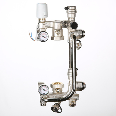 Насосно-смесительный узел с сервоприводом, без насоса, монтажная длина насоса 180 мм (M) VALTEC