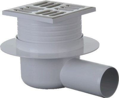 Трап горизонтальный 150х150, Д50 белый