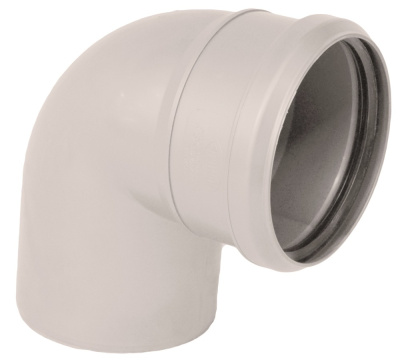 Отвод DN 110 на 45° гр. SKB Ostendorf (Светло-серый RAL 7035.), шумопоглащающий.  335120