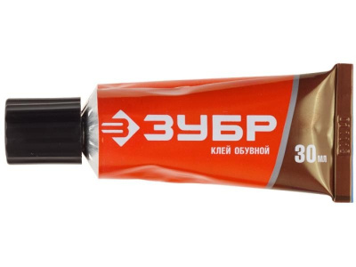 Клей обувной ЗУБР водостойкий,эластичный, на блистере 30 мл.