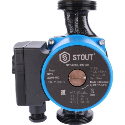 Насос циркуляционный 32/40-180 STOUT SPC-0001-3240180
