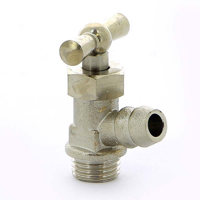 196 Кран шаровый со штуцером сливной 1/4" ITAP хромированный