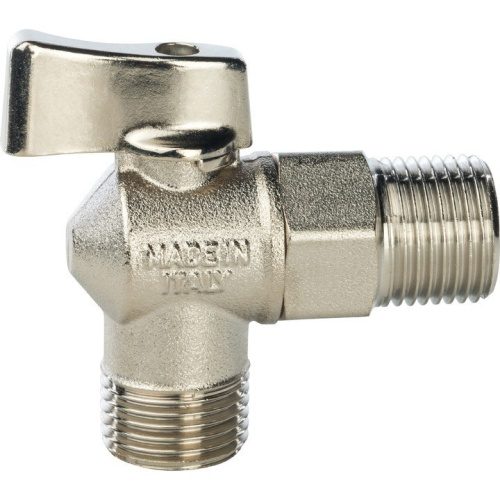 Кран шаровой  угловой  1/2"x1/2" резьба наружная - наружная STOUT SVB-0059-001212