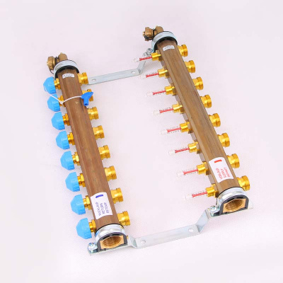 Коллекторная группа 1х 3/4" на 8 контуров с расходомерами HKV/T  WATTS теплый пол