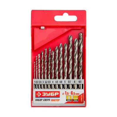 Набор сверел по мет. ЗУБР "ЭКСПЕРТ"  Сталь Р6М5,угол заточки 135  19 шт.уп.