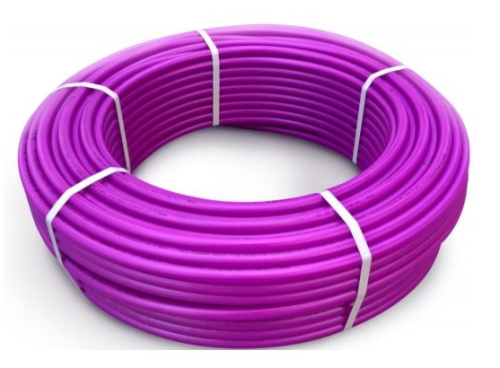 Труба PE-RT пятислойная с кислородным барьером 16 х 2,2 мм SDR 7,4 фиолетовая, бухта 200 мп 