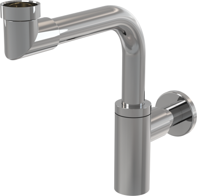 Сифон для умывальника DN32 DESIGN цельнометаллический, экономящий пространство A403 ALCAPLAST