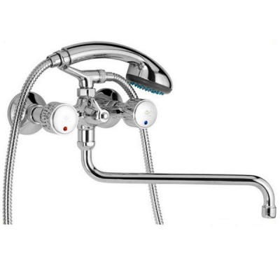 604 DIAMANT ECO CER  Смеситель для ванны-умыв. излив 300 мм. с держат. с керамч. кран-буксой MOFEM