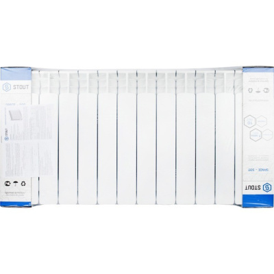 Биметаллический секционный радиатор STOUT Space 11 секции 500/90 SRB-0310-050011