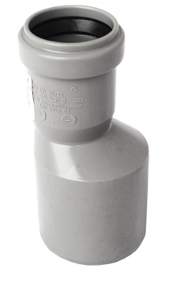 Переход пластиковый DN 50x40мм  HTR Ostendorf (Цвет Серый)      112710