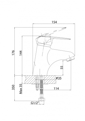 KRN1000 Смеситель KÖNNER KRONO для раковины 