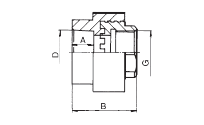 Соединение  25 х3/4" внутренняя резьба         полипропилен FV-Plast Чехия (серый)            217025